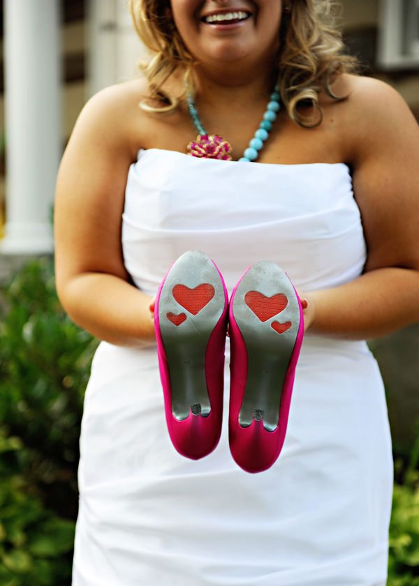 Romantic Sole Mates A surprise wedding a Tiffany blue and hot pink color 